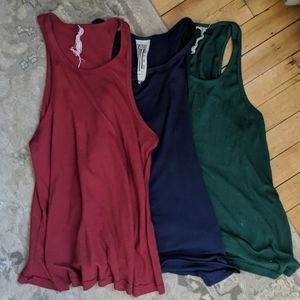 Bundle of 3 free people racerback tank tops